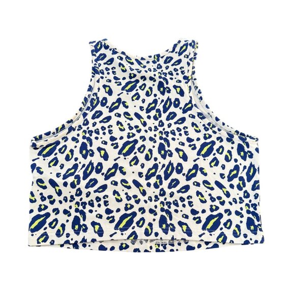 Adidas Animal Print Crop Tank Top Tight Fit Sports Women's, Size L NWOT - Picture 2 of 6